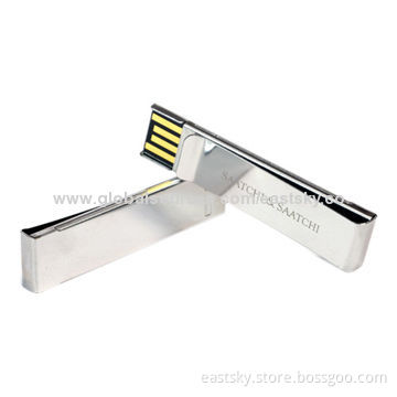 Paper Clip USB Drive, ESU-C23, Stylish with Plug-and-play Function, 64MB to 3GB CapacityNew